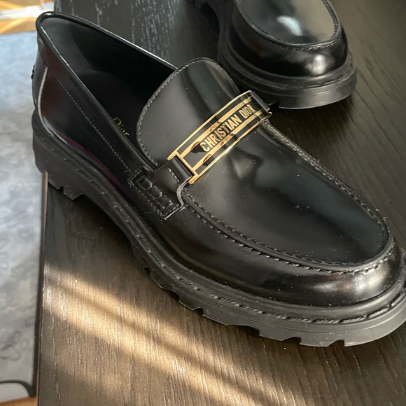 Dior Black Leather Loafers - Picture 8 of 11